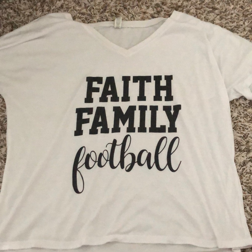 Faith Family Football Oversized Tee